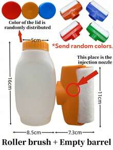 1 Bottle White Wall Paint, Large Roller For Wall Repair Tool, Large Roller For Water-Based Latex Paint, Best Choice For Removing Wall Stains - one-size - View 13