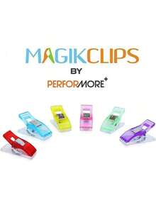 Performore Clips - Paquete de clips de costura multicolores para colchas y manualidades, incluye lata decorativa de mariposa para guardarlos para costura precisa, sujeción de telas y - 1 - Ver 6