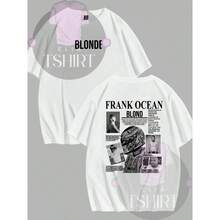 Blond Frank Ocean Aesthetic Vintage T-Shirt Blouse Unisex Men Women 100% Cotton Top Premium Streetwear New Arrival Fast Shipping Various Colors!! Plus Size - trắng - Xem 1