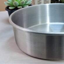 Juego de 3 moldes redondos aluminio 30 28 26 cm diámetro repostería pan pasteles hornear utensilios cocina profesional resistente fácil limpiar multifuncional - Plateado - Ver 3