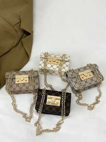 1pc Pu Fashion Retro Mini Fashion Coin Small Square Bag, Versatile Niche Design Fashion Shoulder Crossbody Bag, Comfortable Shoulder Strap For Easy Play, Smooth Long Style, Versatile And Not Picky, Suitable For Daily Travel, Shopping, Commuting Use, Is A Perfect Gift For Friends - Multicolor - View 2