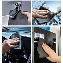 Magical Cleaning Cloth, Streak-Free Glass Cleaning Cloth, Mirror Cleaning Cloth, Reusable Super Soft Microfiber Towel, Streak-Free And Waterless, Suitable For Windows, Mirrors, Car Washing, Kitchen And Bathroom Surfaces, Thickened Scratch-Resistant Magical Super Fiber Cleaning Cloth For Home Glass And Mirror Wiping - Multicolor 2 - View 5