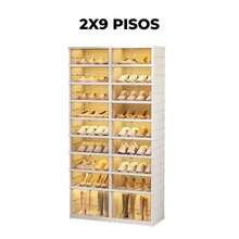 Vicyol S&D Zapatero Modular Plegable con Puerta Transparente. Sin Instalación. - 2X9 PISOS - Ver 8