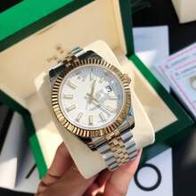 Factory Low Price Laojia EW Log Weekday Dual Calendar Fully Automatic Mechanical Steel Band Men's Sapphire Waterproof Men's Watch Factory Direct - White - View 1