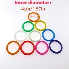 50 piezas de anillos sueltos de plástico de colores surtidos para carpetas de anillas, anillos para tarjetas, útiles escolares y herramientas de lectura, de vuelta al colegio - Multicolor - Ver 18