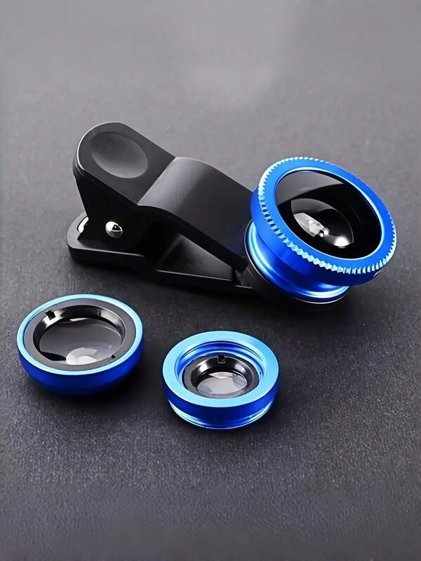 Mobile Fisheye Lens Camera Artifact Wide-Angle Macro Professional Shooting External Filter Lens For Mobile Phone Universal SLR High-Definition Camera Live Photography Three-In-One Suit