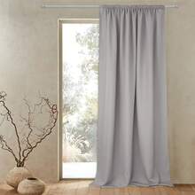 1-teiliger, einfarbiger, lichtfilternder Vorhang, 145 x 250 cm (verschiedene Größen), Rolni-Stoff; Stangentasche/Clipringe/Rohrhalterung/Schienenhaken; Maßgeschneiderte, gesäumte Kanten; UV-Schutz, Sicht- und Blendschutz; minimalistischer, moderner Vorhang für Wohnzimmer, Esszimmer, Arbeitszimmer, Büro – einfach anzubringende Fensterdekoration