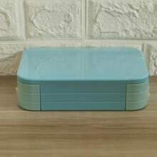 1pc Creative Minimalist Solid Color Stripe Insulated Bento Box, Square Shape With PP Cutlery Set, Multi-Color Options, High-Quality Leak-Proof Design, For Work, Daycare, School And Travel Food Storage Container To Keep Sandwiches, Fruits, Snacks And Salads Fresh - Multicolor - View 14