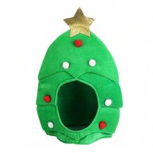 Gorro de árbol de Navidad, decoraciones navideñas Bola de PP con brillo Estrella de cinco puntas Sombrero decorativo divertido de felpa para fiestas navideñas
