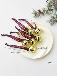 6 sinos pendurados de ferro forjado para Natal, adequados para guirlandas, presentes, casamentos, dia dos namorados, Páscoa, Halloween, decorações para festas de Ação de Graças - sem necessidade de eletricidade, decorações para festas de Natal, decorações para árvores de Natal, decorações para casa