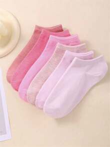 1/5/10/20 Pairs Women's Random Candy Color Flat Short Socks - Multicolor - View 3