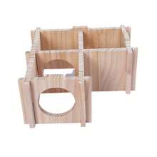 Wooden Hamster Hiding House Detachable Golden Bear Nest Hamster Ladder Toy House Hamster Luxury Villa
