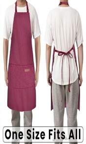 BeLuyi Adjustable Bib Apron With 2 Pockets Chef Cooking Kitchen Restaurant Aprons For Women Men - ColorF - 查看 6