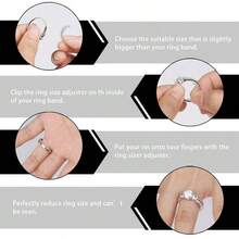 Resin Ring Adjuster, Invisible Ring Sizer Pad, Suitable For Loose Rings, Fits All Finger Sizes. Invisible Ring Sizer Adjuster, Suitable For Loose Rings - Multiple Finger Sizes Available, Comfortable And Protective. Adjustable Clear Tightener, Sizer Adjustment Tool, Jewelry Protector, Suitable For Loose Rings. Ring Adjuster Fits Any Ring, Multiple Sizes Available. Women's Ring Adjuster. - Multicolor - View 2