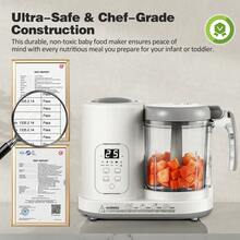 Baby Food Maker Pro Steamer Blender: 4 In 1 Auto Steam Blend And Puree Maker With Self-Clean For Healthy Baby And Toddler Meal Prep - White - View 9