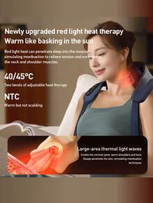 1pc Philips Neck And Shoulder Massage Shawl, Deep Tissue Massage And Heat Therapy, Multi-Functional Massage Designed For Neck, Shoulder And Back, Suitable For Boyfriend Birthday Gift - Multicolor - View 5
