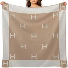 H Blanket Sofa Throw Blanket Soft And Comfortable Blanket Suitable For Sofa And Living Room - 白色 - 查看 1