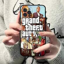 Custodia per telefono compatibile con GTA 6 G-Grand Theft Auto, adatta per iPhone 17, 16, 15 Plus, X, 14, 11, 12, 13 Mini, Pro, Max. Custodia compatibile con 17, 17 Pro, 17 Pro Max