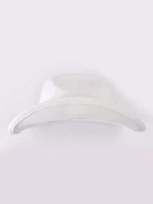 1 件男女通用亮片腰带装饰波西米亚风牛仔帽沙滩帽巴拿马帽太阳帽爵士帽牛仔帽软毡帽软呢帽户外