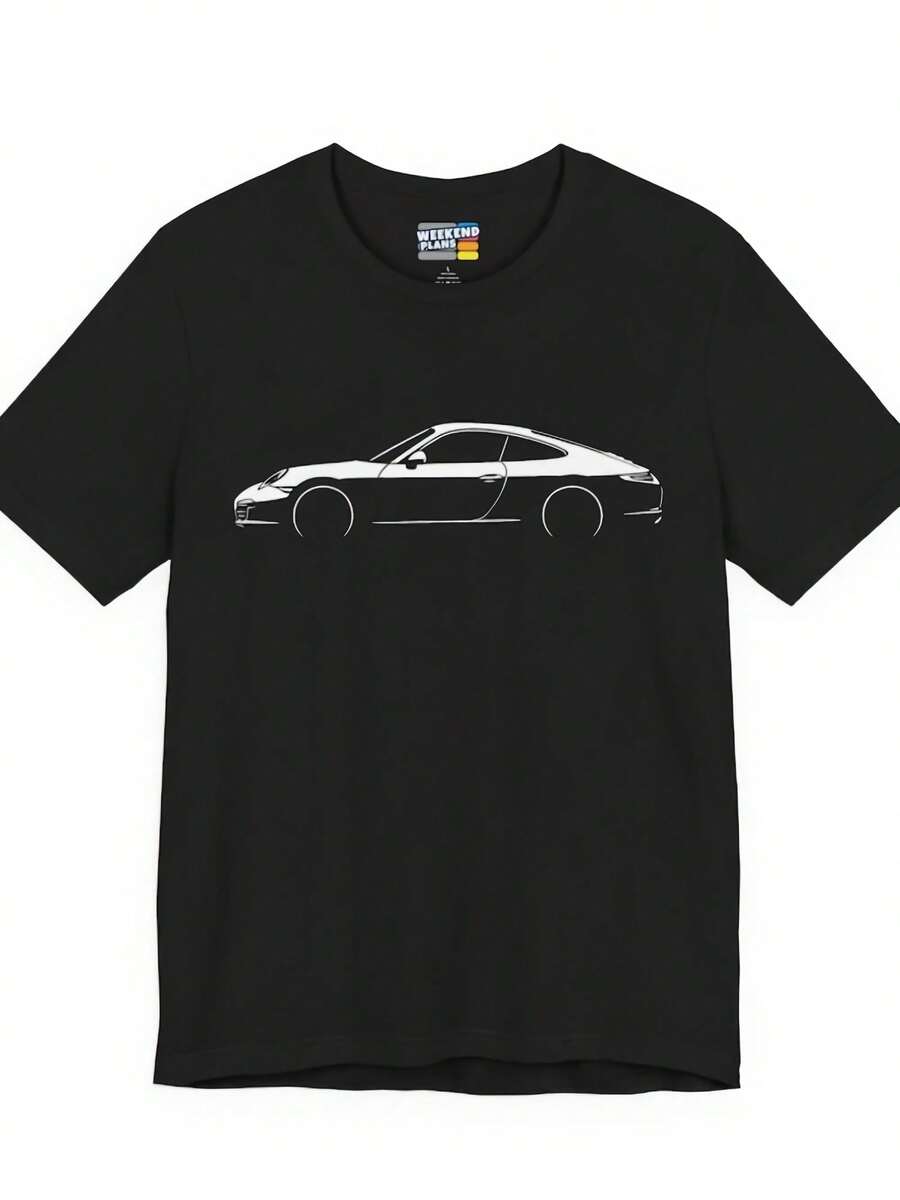 911 Shirt W 991.1 Side Silhouette 911 TShirt For Model Years 2012 2013 2014 2015 2016 Car Lover Gift T Shirt Pcar Graphic Tee - 款式10 - 查看 1