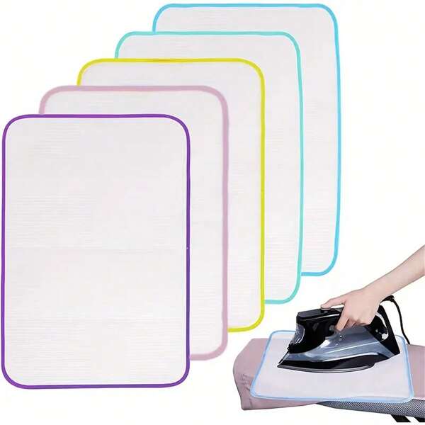Protective Ironing Cloth - High Temperature Pressure Mesh Insulation Pad, Clothing Protection, Safety Clothing Care Protection Cloth, Ventilation Net Design Can Prevent Burn Marks, No Need For Electricity, Very Suitable For Home Use, Home Ironing Solution | Safety Clothing Treatment | Mesh Structure, Sewing Mesh, Home Accessories (Color Random)