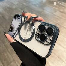 Teléfono magnético electrochapado con lente integral de diseño simbólico que admite carga inalámbrica magnética y es compatible con phone 16 Pro Max, 16, 15 Pro, 14, 14 Plus/14 Pro Max, 13, 13 Pro, 12 Pro, 11/11 Pro y la serie Pro. Es un excelente teléfono para amigos, cumpleaños y festividades. - Dorado - Ver 5