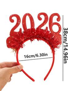 1 Set Of 2 Pieces Combination Set Of Children's Christmas Headbands, Holiday Party Decoration Props, 2026 New Year's Digital Headbands, Christmas Glasses Decoration, Suitable For Children's Christmas Party Activities Decoration