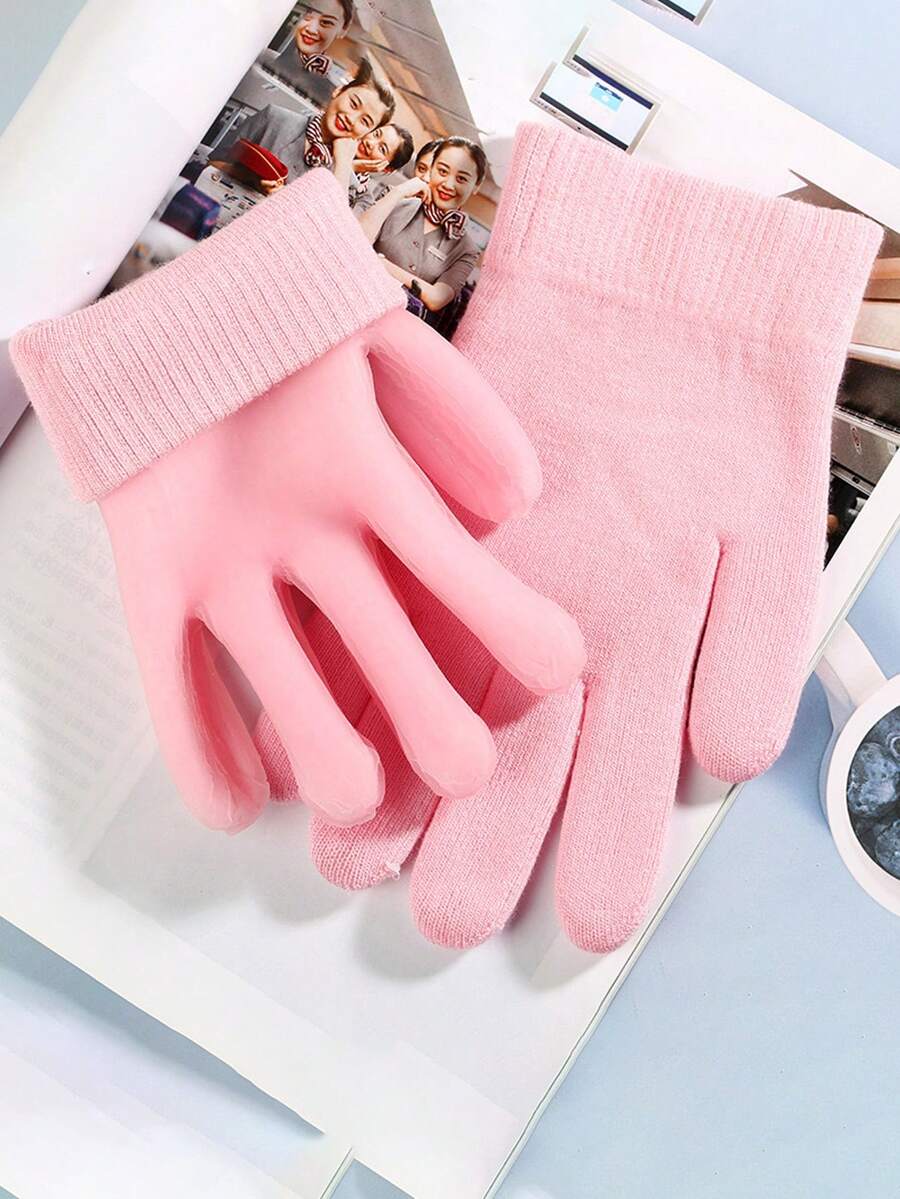 1 Pair Gel Hand Mask Gloves, Foot Mask Leg Warmers, Moisturizing Gel Hand & Foot Care Leg Warmers, Silicone Moisturizing Hand Gloves, Moisturizing Foot Leg Warmers, Gel Leg Warmers, SPA Hand Mask Gloves, Skin Care Gloves, Silicone Foot Gloves, Hand And Foot Care Tools - Multicolor - View 1