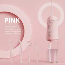 Wireless Electric Water Flosser Set, Comes With 4 Nozzle Heads - 360° Rotating Nozzle,And 3 Cleaning Modes USB Rechargeable, Lithium Battery, Suitable For Daily Teeth And Gum Cleaning, Unisex, Making It A Perfect Holiday Gift. Dental Cleaning Device - Multicolor - View 1