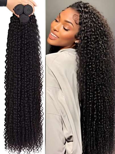 CEXXY Extensiones de cabello humano virgen de visón de grado 12A, brasileño, con ondas profundas, color natural, sin procesar, para mujer, con trama doble, aptas para coser, resistentes a la decoloración y al tinte, de 25 a 66 cm, resistentes al calor.