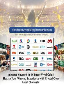 2026 TV Antenna, Radio Antenna, Supports Local Channels, Smart TV Dedicated Digital Antenna, Indoor Magnetic Base, 360° High Definition TV Antenna, Wireless TV Dedicated, Supports 4K 1080P Indoor TV, Long Distance Antenna, Outdoor TV Antenna, TV Signal Amplifier, TV Antenna Booster, Home Outdoor TV Antenna, Compact Antenna, Space Saving, Stable Base, High Performance Antenna Signal Amplifier, TV Enthusiasts Home Use - Black Blue - View 12