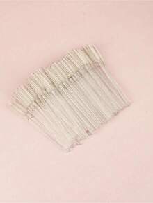 100/70/50/25支装一次性睫毛嫁接刷化妆刷睫毛膏刷子睫毛卷绕器，睫毛嫁接专用卷绕器，化妆眉毛工具，眉刷，眼影刷，卷绕器，卷绕刷，赠品 - 白色 - 查看 3