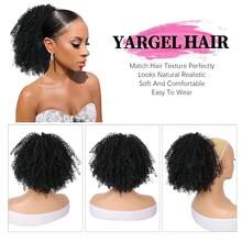 African Black Wig, Ponytail, Fluffy Small Curly Hair, Children's Explosive Head, 8 Clusters, Spring Wound Headband, Daily Wearing Wig, Hair Extensions For Women - Multicolor - View 8