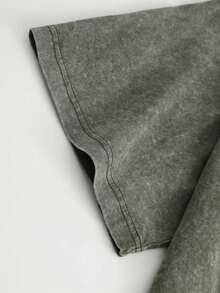 Anboa 4-Pack Men's Vintage Washed Oversized T-Shirts, Heavyweight Cotton Casual Tee Set - BeigeGreyGreenBlack Apricot Gray Green Black - View 6