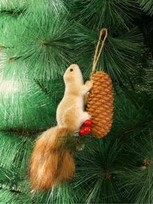 4 件/2 件/1 件可爱逼真的松鼠攀爬装饰，适用于圣诞树装饰、饰品、工艺品、派对、摄影道具、惊喜礼物 - 彩色 - 查看 12