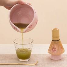 1pc/2pcs/3pcs/4pcs/5pcs Matcha Set, Cute Matcha Set Including 1 Matcha Bowl, 1 Matcha Spoon, 1 Matcha Stand, 1 Bamboo Scoop, 1 Sifter. 5pcs Matcha Set, Suitable For Matcha Lovers And Beginners, Perfect For Preparing Matcha Latte Beverage Ritual At Home Or Restaurant - Pink - View 4