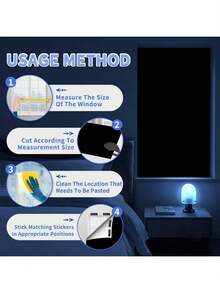 TOCOZOC Cortinas Opacas Portátil, 145 x 300cm Persianas Opacas Portátil con Aislamientoérmico, Persianas Cortina para Ventanas con Cortador, Regla y Bolsas - 1 - Ver 2