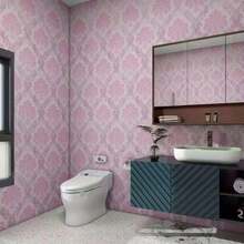 1 Roll European Style Floral Patterned PVC Wallpaper, Waterproof & Moisture-Proof, Removable Self-Adhesive, Suitable For Home & Dorm Decor, Can Be Directly Applied To Living Room, Kitchen, Bedroom Furniture