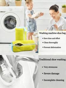 2 Must-Have Gospels For Slouchy People, Reusable Shoe Washing Bags - Suitable For Sports Shoes, Mesh Shoes, Slouchy Artifact Household Shoes Multi-Functional Decontamination And Anti-Deformation Quick Washing Bags, Washing Machine Clothing Care Bags, Laundry Bags, Winter Shoe Washing Bags Are Suitable For All Seasons To Use Anti-Wear & Anti-Entanglement Shoe Protection,