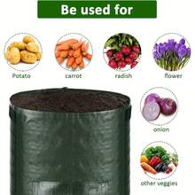 1pc 10 Gallon Fabric Raised Garden Bed Planter Bag, Durable Thick Vegetable Grow Bags For Strawberry, Potato, Tomato, Carrot With Window And Handle (7 Gallon And 10 Gallon Available) - Multicolor - View 5