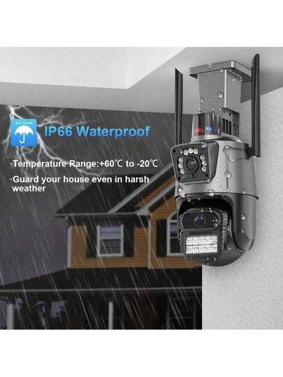 4K 8MP Dual Lens Screen IP Camera Wifi Waterproof IR Night Vision Auto Tracking Surveillance Cameras ICSEE App view 3