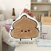 1 Thickened Ultra-Soft Polyester Fiber Hand Towel - Cartoon Design, Suitable Bathroom And Kitchen, Large Size Towel (9.25 Inches X 98.Inches & 866 X 8.66 Inches), Hand Wash Only, Fun Bathroom Decoration, Durable And Hygienic Modern Home Essential - trắng - Xem 7