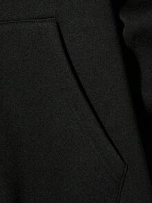 Áo hoodie nam dáng rộng có túi kangaroo kiểu Ý hiệu Zrgoth, thích hợp cho mùa Thu/Đông. - màu đen - Xem 9