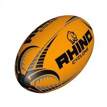 RHINO Cyclone Rugby Ball (Fluorescent Orange) - 100% Mixed - (RD802) - Orange - View 2