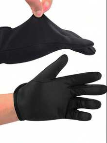 1Pc [Black Curling Glove] Black Hair Styling Curling Wand Glove | Reusable Heat Protector For Hair Dye & Curling, Long-Wearing Barber Accessory, Oil-Free, Ideal For Wavy-Textured Hair, Salon Glove, Professional Hair Accessory, Durable Glove, Hair Curlers Easy To Put On And Take Off - Multicolor - View 8