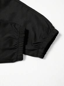 3 piezas Pantalones cargo casuales minimalistas con bolsillo falso para adolescentes, alta relación calidad-precio, para deportes al aire libre - Caqui - Ver 6
