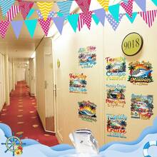 Fall Cruise Door Magnet - 16 Pcs Halloween Large Ship Decorations Funny Mailbox Covers Magnetic Cute Blue Pumpkin Cabin Anchor Stateroom Stickers Decals For Fridge Refrigerator Party Decor - 家庭裝-9件套 - 查看 7