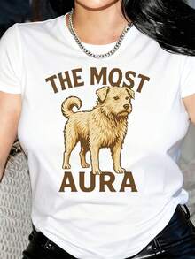 Men'S Charles King Charles Spaniel Graphic T-Shirt - Most Glorious Pet Lover Design, Soft Breathable Crew Neck, Loose Fit Casual & Formal Wear, Machine Washable Black & Golden Dog Apparel For Everyday Outfits - Ideal Gift For Dog Owners - 白色 - 查看 1