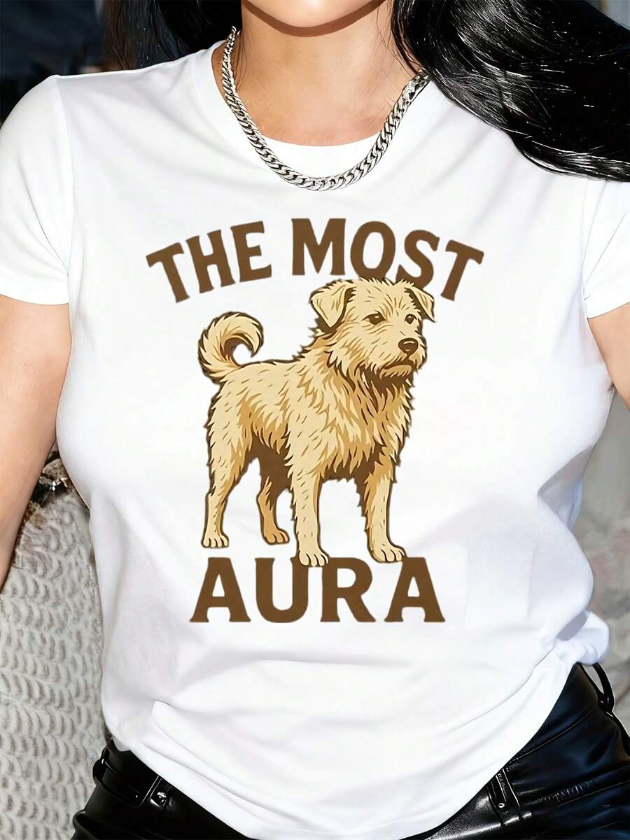Men'S Charles King Charles Spaniel Graphic T-Shirt - Most Glorious Pet Lover Design, Soft Breathable Crew Neck, Loose Fit Casual & Formal Wear, Machine Washable Black & Golden Dog Apparel For Everyday Outfits - Ideal Gift For Dog Owners - 白色 - 查看 1