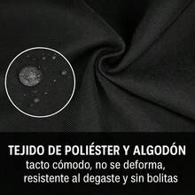 BIG Conjunto de Chef Profesional, 3 Piezas, Negro, Uniforme de Cocina con Gorro, Camisa Manga Corta y Delantal - 2X Grande + Negro - Ver 4